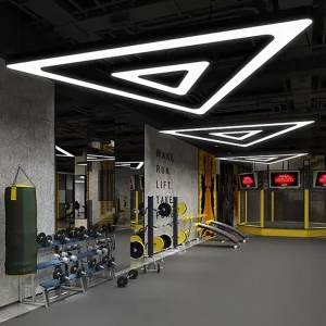 Creative LED Triangle Industrial Style Chandelier Personality for Office Gym Internet Cafe Engineering Splicing Lamps Middle