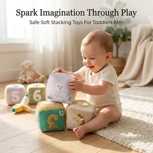 Soft Plush Baby Sensory Blocks