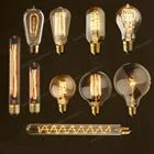 110V-220V Antique Incandescent Filament Lamp St64 St58 E26 E27 B22 Retro Decorative Light 25W 40W 60W Vintage Style Edison Bulbs