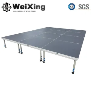 4FT*4FT Aluminum Alloy Portable Mobile Modular Outdoor Fold DJ Deck Performance Concert Moving Wedding Event Show Truss Catwalk Structure Podium Stage