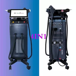 2023 New 3D 755 808 1064 Km Titanium Diode Laser Hair Removal Laser and ND YAG Laser Tattoo Removal/4in1 Beauty Equipment with Hair Removal Diode Laser &amp; ND YAG