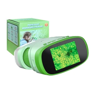 Portable 2-inch IPS Screen Nature Exploration Kids Microscope & Telescope