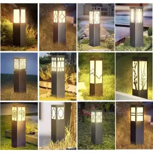 Waterproof Outdoor LED Garden Lamp with Aluminum Body LED Lawn Pillar Lights for Park Villa &amp; Road Landscape Lighting