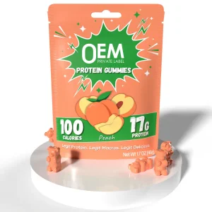 Custom Logo Pre Workout Protein Gummies Sports Supplement High Protein Gummies Electrolyte Sugar Free Adult Whey Protein Gummies