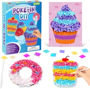 Poke-in Art Kit for Kid Dessert Cake Theme