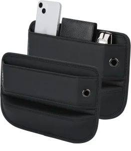 High Quality Leather Car Seat Gap Filler Multifunctional Car Front Seat Adjustable Storage Box, for Phones, Glasses, Keys, Card