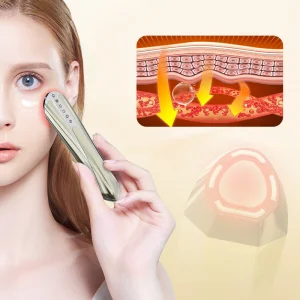 Customize Logo Cordless Warm Compress Eye Massage Wand Portable USB Rechargeable Mini Eye Beauty Massage Stick
