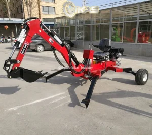 China Factory Portable Movable Gas Self Powered Self-Propelled High Efficient Mulfunctional Earthmoving Hydraulic Electric ATV Towable Backhoe Machine