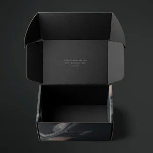 Eco-friendly Luxury Black Cardboard Mailer Box