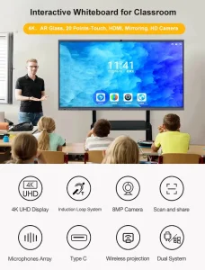 China 4K Ifp All in One Smart Board Digital Interactive Flat Panel Dual System