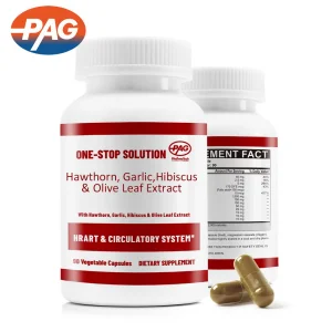 Supplement Manufacturer Olive Leaves Hawthorn Garlic Hibiscus Extract Hard Capsule
