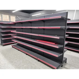 Modern Retail Metal Gondola Shelving Display for Sale