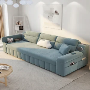 Modern Multifunctional Smart Sofa Bed Foldable & Adjustable Design for Living Room, Home, Commercial Use, with Storage Features
