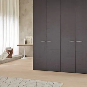 Elegant Oak Closet System Featuring Dtc Hardware for Bedroom Storage