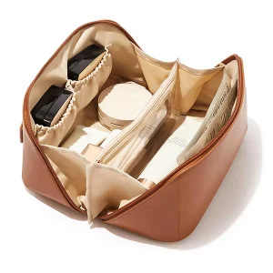 Custom Logo PU Leather Toiletry Bag