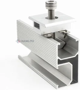 Aluminum Rail For Solar Panel Mounting PV Bracket System For Roof Installation And Mid Clamp Solar Panel Installation