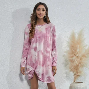 Vestido de camiseta para mujer casual de talla grande
