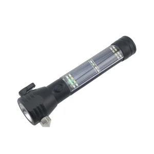 Solar Rechargeable Waterproof Outdoor Torch SMD LED Flashlight with Hammer