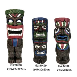 China Fiber Clay Handmade Crafts MGO Hawaiian Tiki Garden Statues