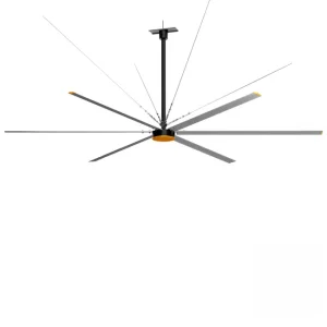 24ft High Volume Low Speed HVLS Helicopter Fans 6Blades 220V 1PH Warehouse Fans 50RPM for Warehouse Cooling Ceiling Fans