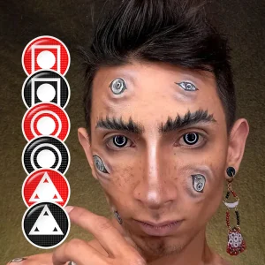 Free Hot Sales Pseyech Squid Game Lenses Triangle Red Contact Lenses Halloween Cosplay  Contact Lenses Kontaktlinse