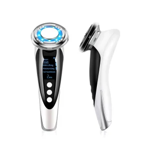 Compact Hot Cold Microcurrent Facial Lifting Massager Device for Home Use