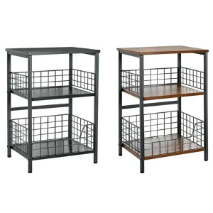 Durable Stylish Small Space Modern Furniture Wooden Storage Nightstand for Bedroom Living Room Hotel Supermarket