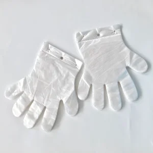 100PCS Per Pack Glove with a Hole Eco Friendly Oxo Biodegradable Compostable Clear HDPE LDPE Disposable Gloves Kitchen Cleaning