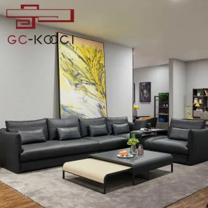 Factory Direct Luxury Recliner Sleeper Sofa with Genuine Leather