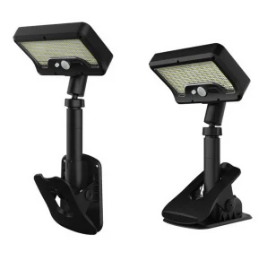 92 LEDs IP 65 1500mAh Motion Sensor Clip on USB Recharge Solar Power Fence Lights Lamp Outdoor for Chain Link Fence Deck Gutter