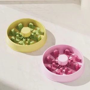 Adjustable 5-Level Difficulty Slow Feeder for Cats and Dogs with Safe and Smooth Surface