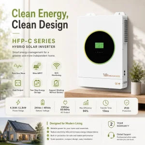 Inversor Solar Hfp-C Híbrido Atacado 4.3-12.3kw Certificado CE ISO Suporte Personalização OEM ODM
