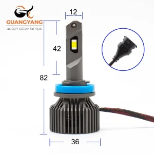 Car LED R6 H8 3570 Chips 26 Watts 3000lm 6500K Cooler System