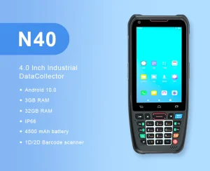 Blovedream N40 Factory 4 Inch Android Honeywell Scanner Handheld Terminal with Barcode Reader NFC WiFi Rugged PDA