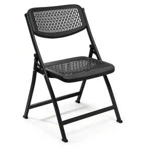 Portable Modern Waterproof Iron Frame Durable Plastic Mesh Commercial Folding Chair