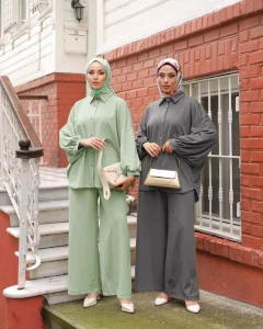 2025 Ladies 2 Piece Cotton Office Wear Set