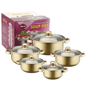Factory Direct Sale Stainless Steel American High Pot Set