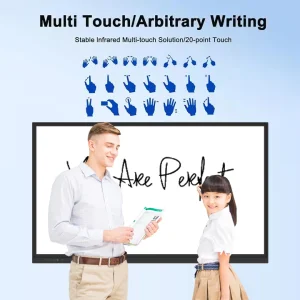 2025 Hot Sales 4K 65 75 86Inch Digital Board Touch Board AI Camera All-In-One Android PC School Furniture Interactive Whiteboard