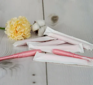 Tampones biodegradables ecológicos con aplicador y punta redondeada suave