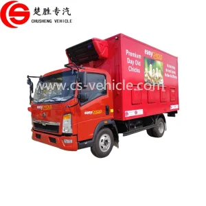 HOWO 4X2 Chicken Baby Livestock Transport Truck Van Truck