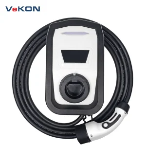 16A Electric Vehicle Wallbox Portable Home EV Charger with Type 2 Cable
