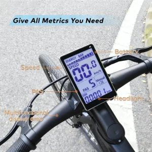 Rugged Ebike LCD Screen for Mountain Rides with Speed Tracking Computer