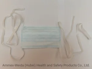 3ply Mascarilla protectora desechable con lazo para uso diario, antibacteriana y transpirable, mascarilla de tela no tejida