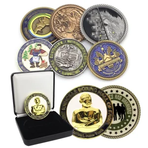 High Quality Die Struck Stamped 3D Silver Antique Brass Commemorative Coin Low MOQ Odd Shape Souvenir Logo Hard Soft Enamel Custom Challenge Coins for Sale
