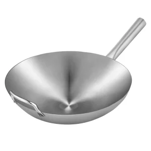 Durable Single Handle Wok Versatile Chinese Restaurant and Hotel Steel Pots Natural Color Versatile Woks
