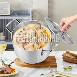 20cm Stainless Steel Saucepan with Single Handle (SSA-200B) Stock Pot