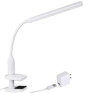 LED Desk Lamp with Clamp, Eye-Caring Clip on Lights for Home Office, Flexible Gooseneck, Metal, Swing Arm Architect Task Table Lamps