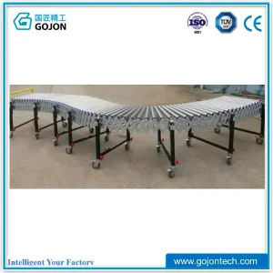 Adjustable Length Flexible Warehouse Loading Dock Unloading Logistics Sorting Expandable Durable Carbon Steel Drum Roll Industrial Telescopic Conveyor