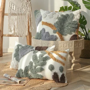 3D Carved Pile Fabrics Pillow Cover