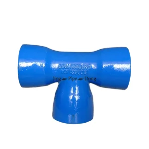 Jsp ISO2531 Ductile Iron Double Socket Tee with Flanged Branch Di Pipe Fitting Flanged Water Ductile Iron Fittings